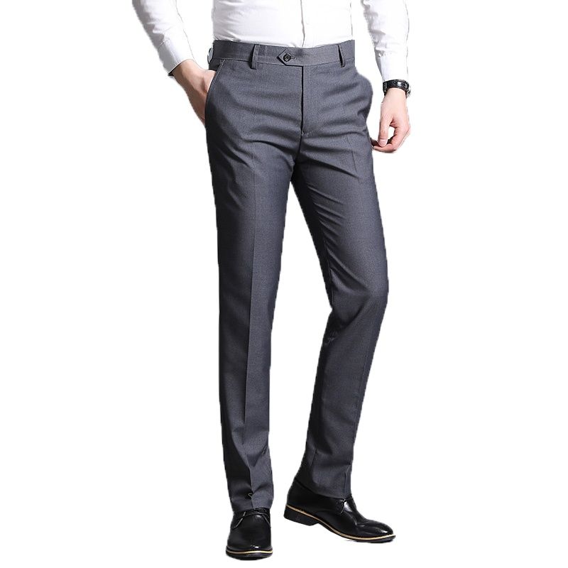 New Men Suit Pants Summer Men Dress Pants Straight Business Office Trousers Mens Formal Pants Classic Male Black Dress Trousers