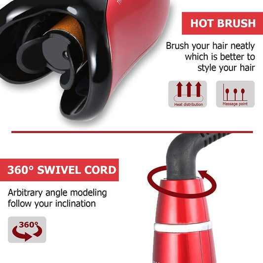New 1 Inch Auto Hair Air Spin Curl Ceramic Rotating Electric Curlers Automatic Curling Iron for Types tool Rose Type