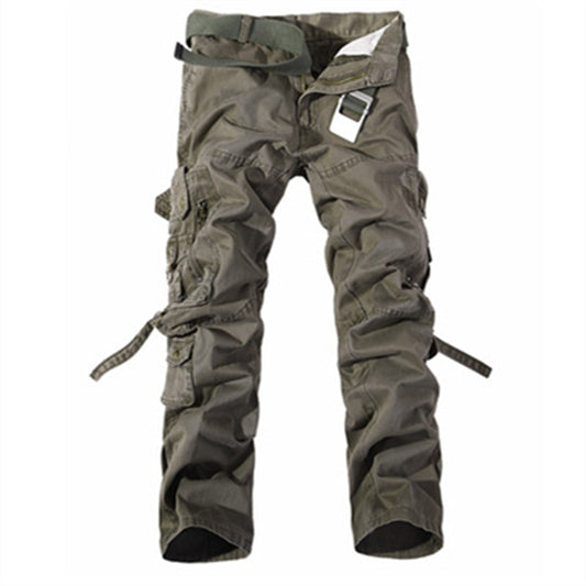 Mens Cargo Pants New Casual Combat Army Military Tactical Style Pocket Trousers Autumn Male Outdoor Climbing Overalls Straight
