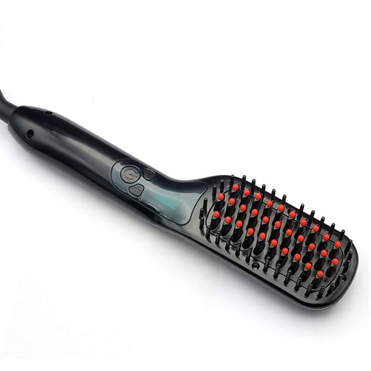 Ionic Multifunction Electric Hair Brush Straightener Comb Heated Ceramic Straightening Styling Shape Fluffy Straight