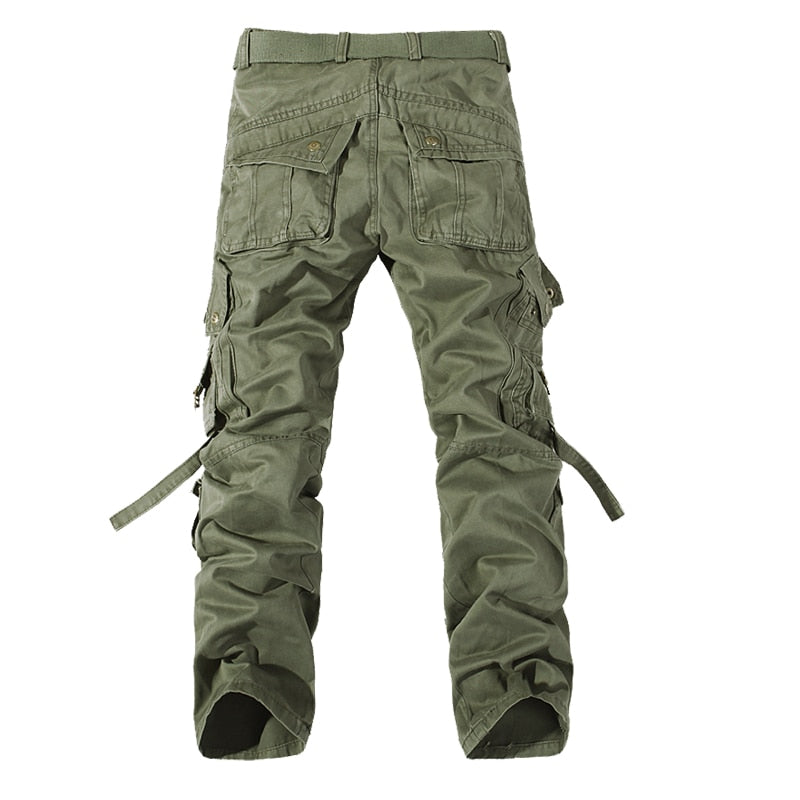 Mens Cargo Pants New Casual Combat Army Military Tactical Style Pocket Trousers Autumn Male Outdoor Climbing Overalls Straight