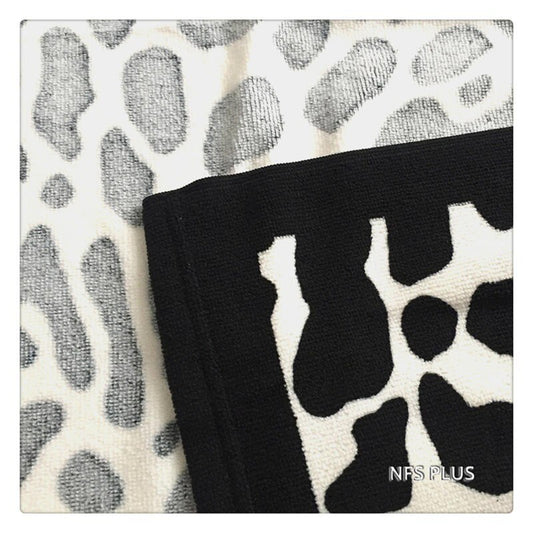 Leopard Print Microfiber Beach Towel 80x180cm and 70x140cm Quick Dry Super Soft Absorbent Sports Travel Bath Towel for Adults