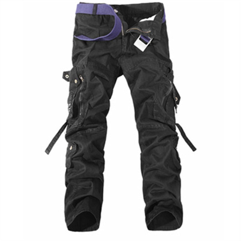 Mens Cargo Pants New Casual Combat Army Military Tactical Style Pocket Trousers Autumn Male Outdoor Climbing Overalls Straight