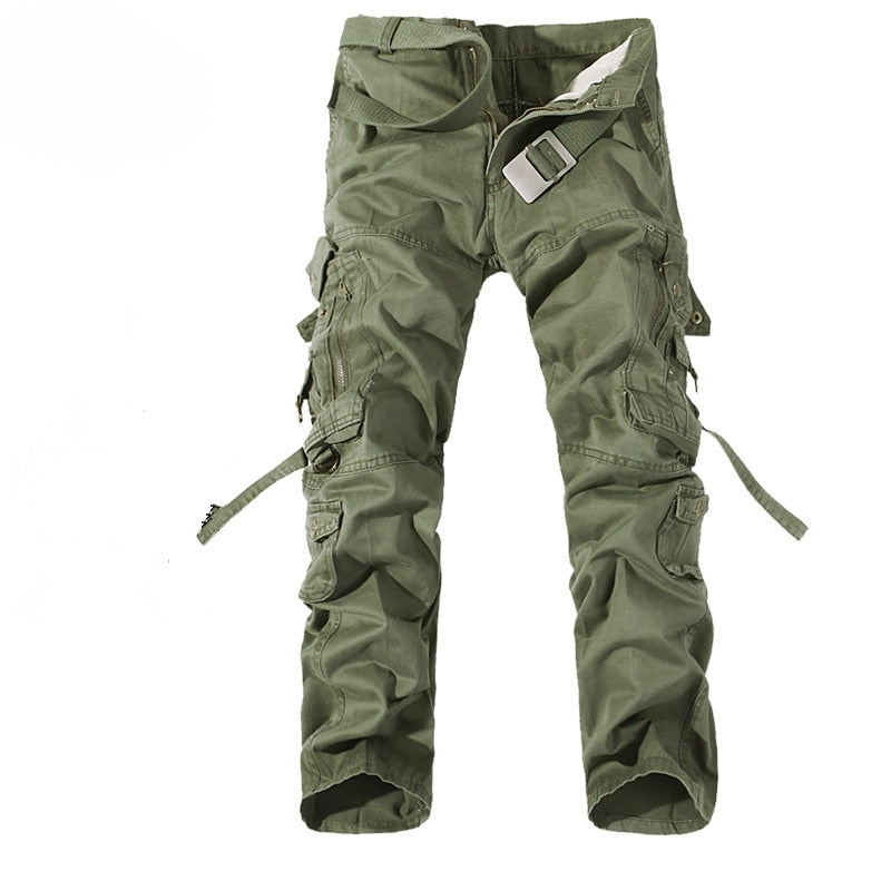 Mens Cargo Pants New Casual Combat Army Military Tactical Style Pocket Trousers Autumn Male Outdoor Climbing Overalls Straight