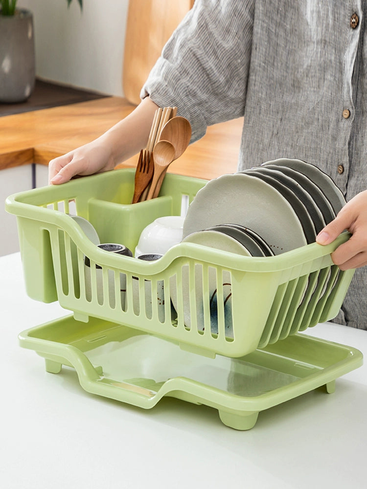 Sink Storage Shelf Plastic Bowl and Chopstick Rack Kitchen Countertop