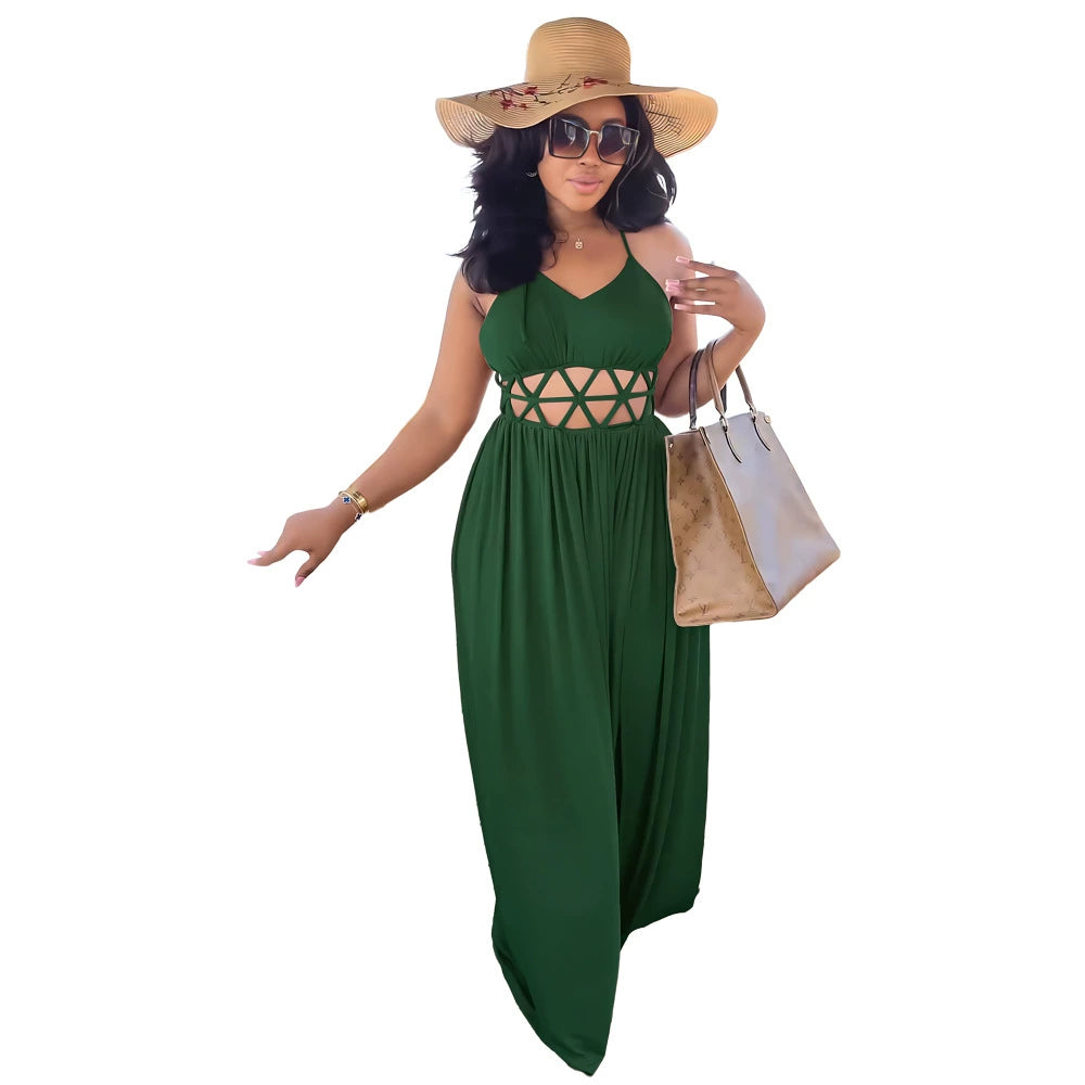 Summer Long Dress Sleeveless Split Dress Party Ladies Long Dress