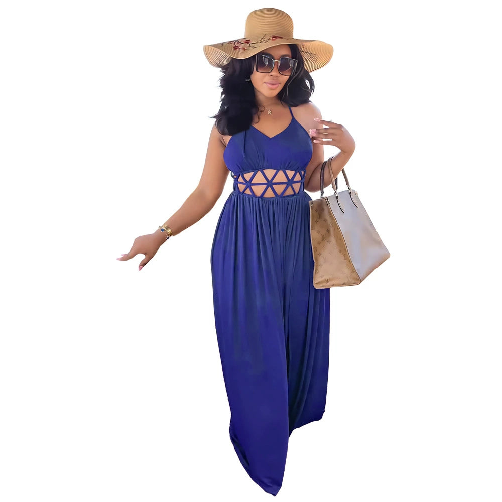 Summer Long Dress Sleeveless Split Dress Party Ladies Long Dress