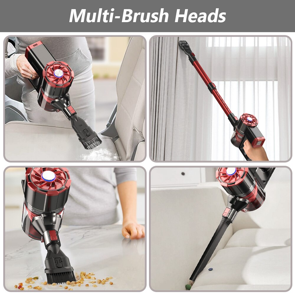 PRETTYCARE W100 Dry Vacuum Cleaner Wireless 20KPA Floor Carpet Sweep Cordless Cleaning Removable Battery Handheld Vacuum Cleaner