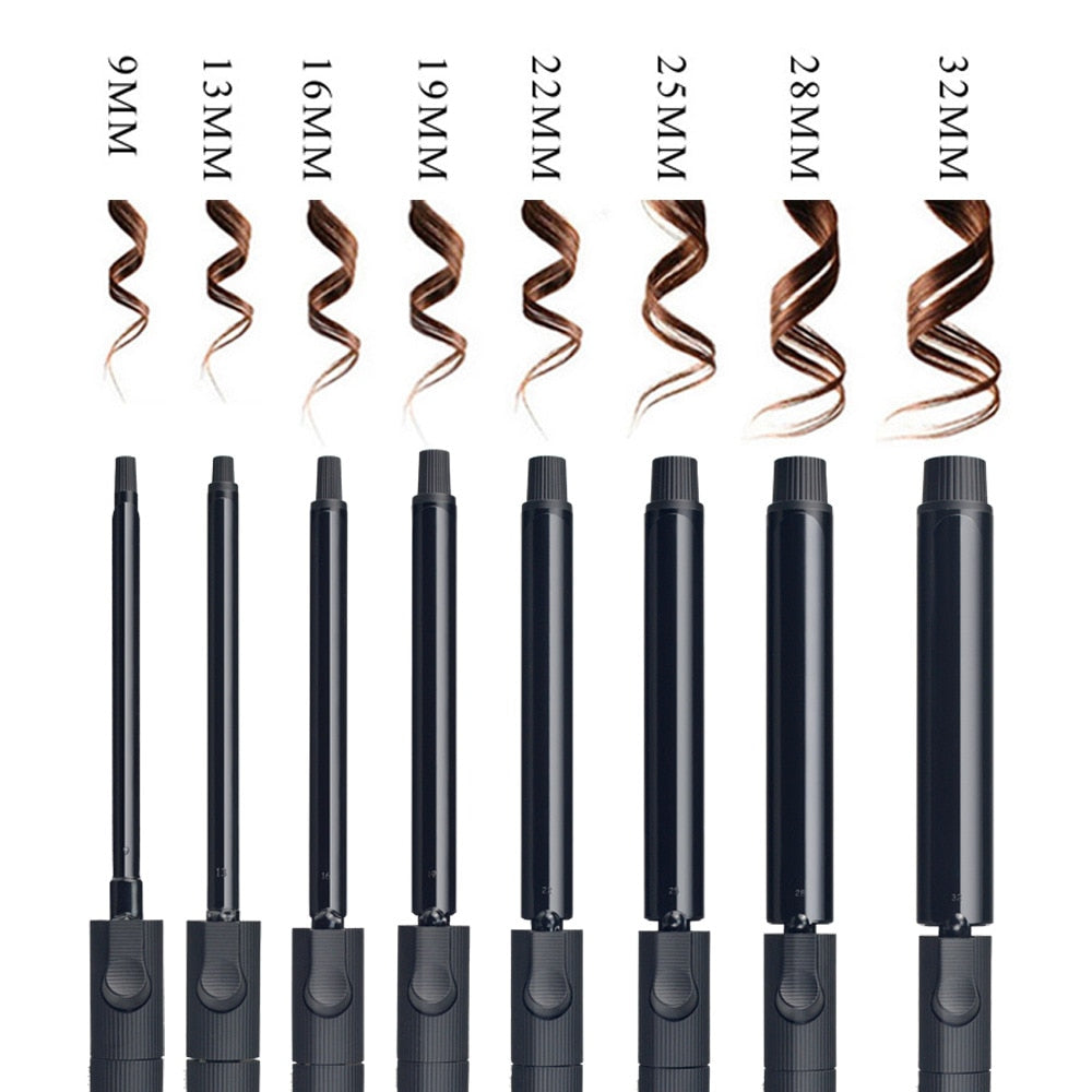 Professional Hair Curler Rotating Curling Iron Wand with Tourmaline Ceramic Anti-scalding Insulated Tip Waver Maker Styling Tool