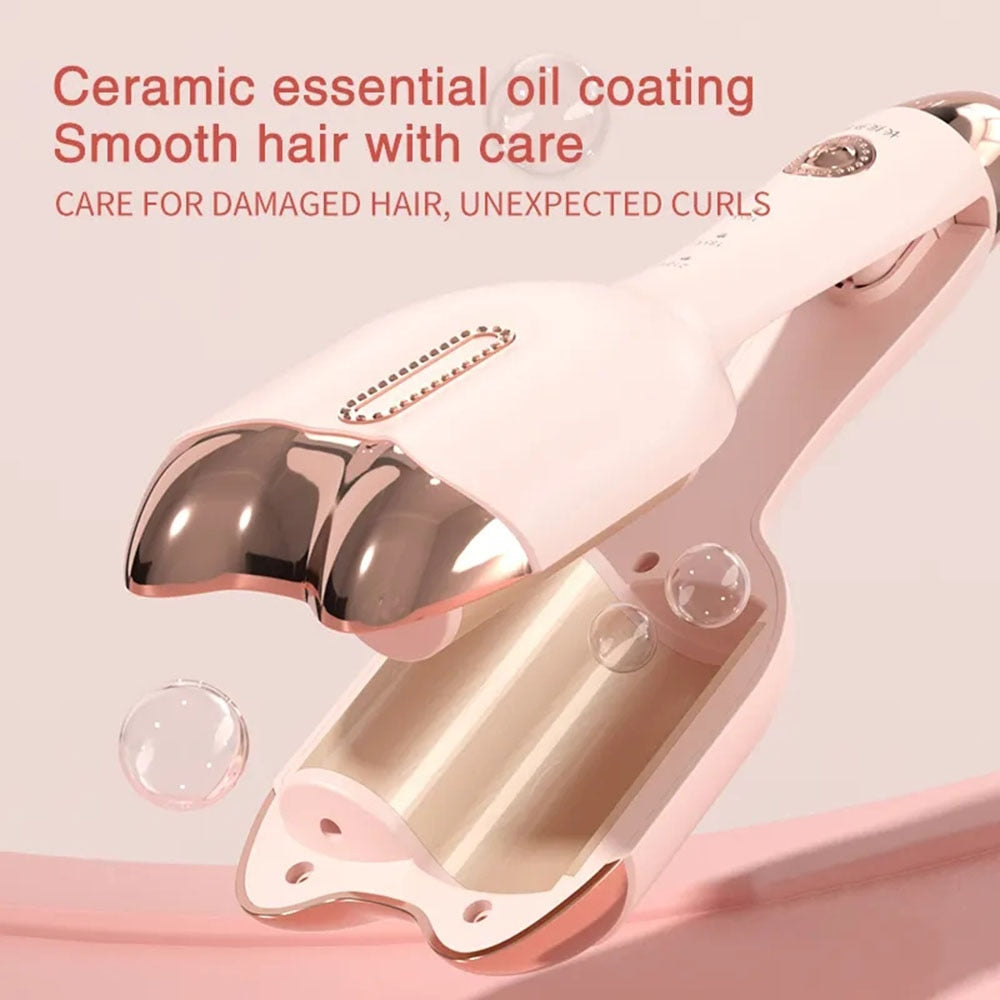 Cat Head Curling Iron 2 Barrels Egg Roll Portable Professional Ceramic Tourmaline Hair Roller Curl Deep Waver Curler Perm Splint