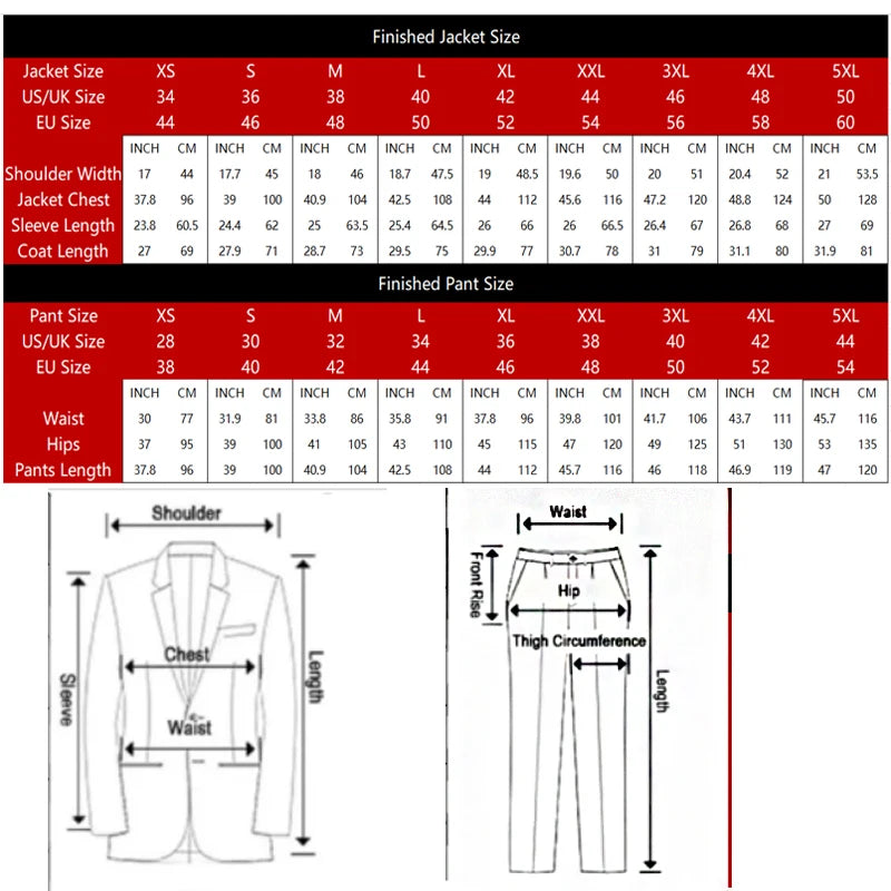 Men's Pinstripe Suit Slim Fit Stripe 3 Piece Suits Peaked Lapel Formal Wedding Business Suit Jacket Vest Pants Sets