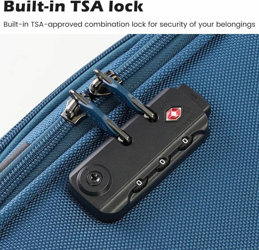 Coolife Luggage 4 Piece Set Suitcase Spinner TSA Lock Softshell lightweight