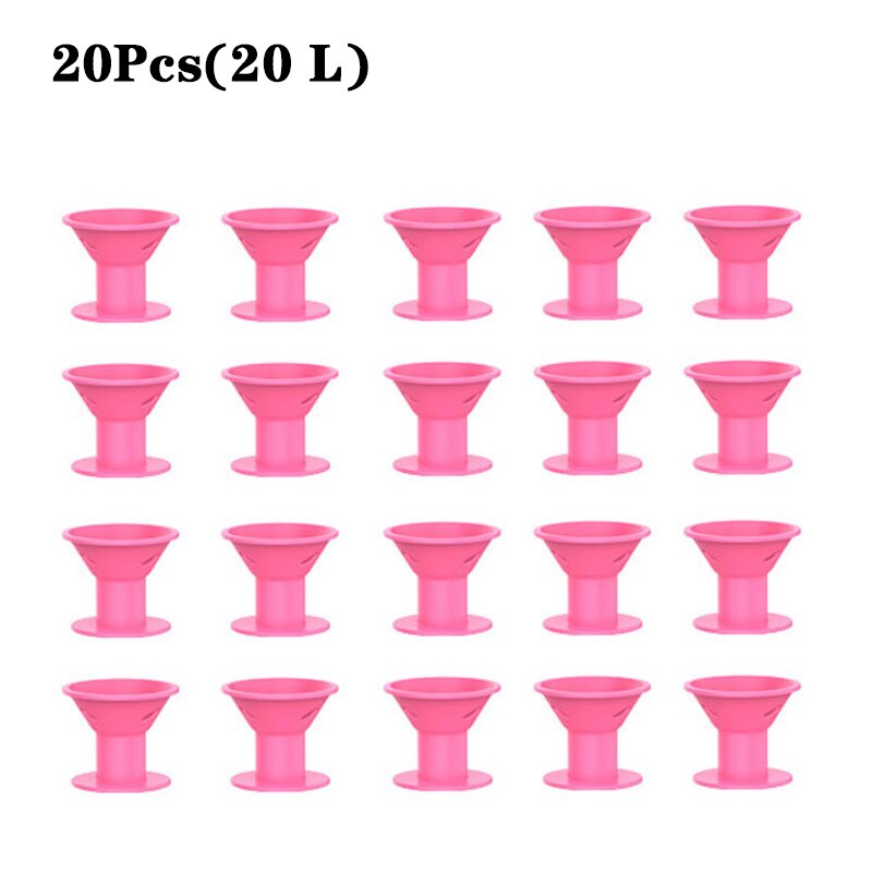 2/10/20pcs Soft Rubber Silicone Heatless Hair Curler Twist Hair Rollers Clips Don't Hurt Hair Curls Styling Tools DIY Girl Lady