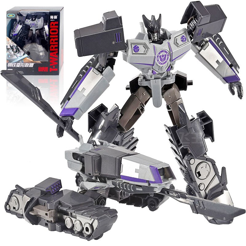 Megaman Transformers Leader's Challenge Alloy Megatron Optimus Prime Bumblebee Drift Crossbolt Iron Fist Steel Cable Kids Gift