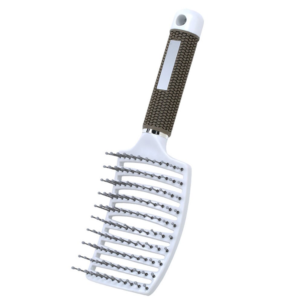Hair Wave Brush for Salon New Scalp Massage Swept Back Curved Comb Bristle&Nylon Women Man Wet Curly Detangle Styling Tools