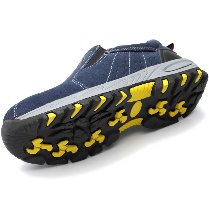 Labour Protection Safety Work Boots Anti-Smashing Anti-Puncture Welding Welder Industrial Steel Toe Men Slip On