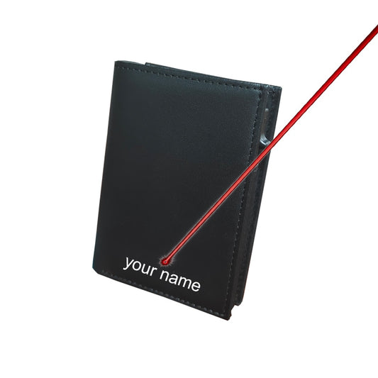 Carbon Fiber Leather Business Metal Aluminum Wallet for Men RFID Blocking 100% Genuine Leather Slim Pop Up Card Holders