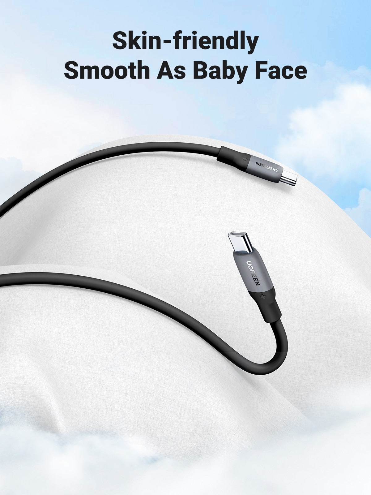 UGREEN 60W 100W USB C To Type C Cable PD Fast Charging Charger Cable For Macbook Xiaomi Samsung POCO Liquid Silicone USB Cable