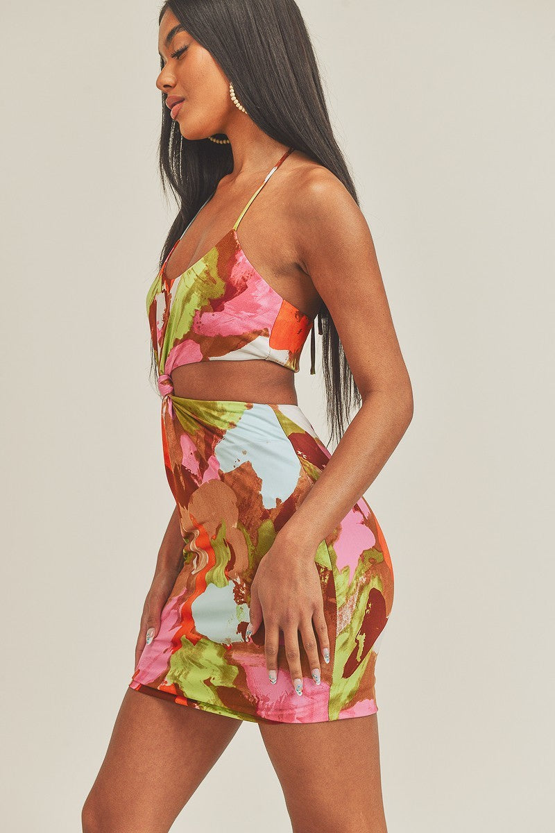 Cut Out Tie Back Halter Dress | Women Dress | Best Modern Fit Women Dress www.chishtismart.com