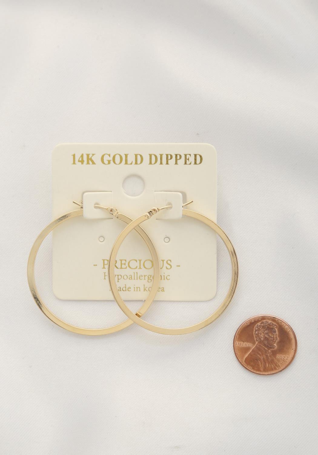 Square Edge Metal Hoop Earring