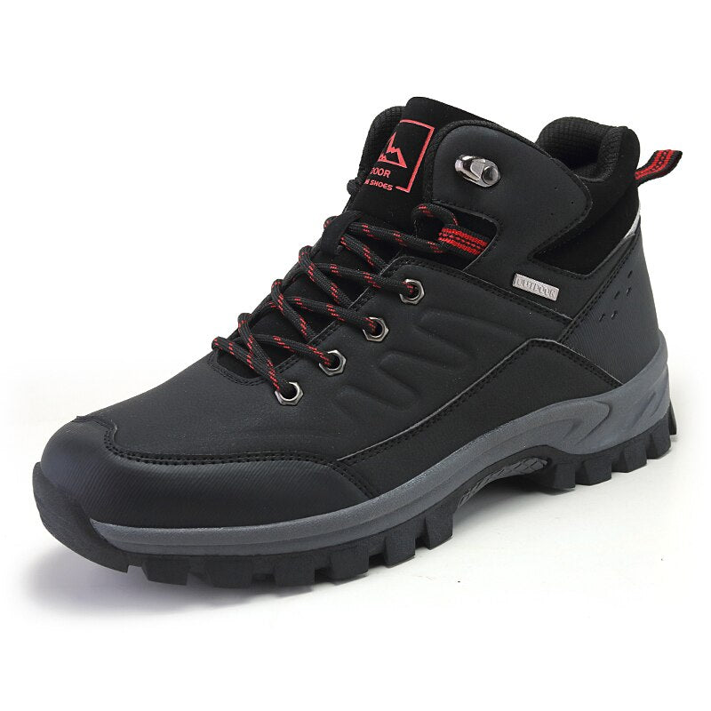 ZUNYU Winter Snow Boots Warm Plush Men's Boots Outdoor Non-slip Hiking Boots Waterproof Men's Ankle Boots Walking Boots