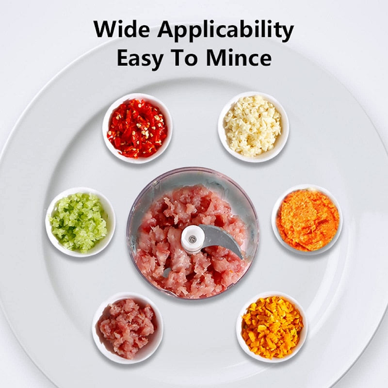 Electric Garlic Masher USB Charging Sturdy Durable Mini Grinder Chopper Crushed Ginger Grind Fresh Chili