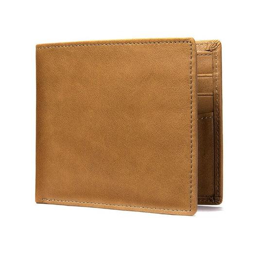 New Soft Leather Wallet Ultra Thin Men's Genuine Leather Wallets Man Small Card Holder Wallets Vintage Short Purse for Male