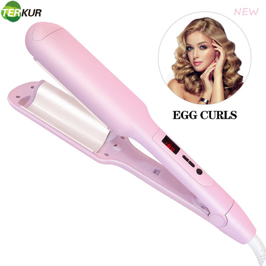 Egg Curls Hair Curling Iron LED Wave Wand Ceramic Professional 110-240V Curler Roller Corrugation Waver Styling Tools