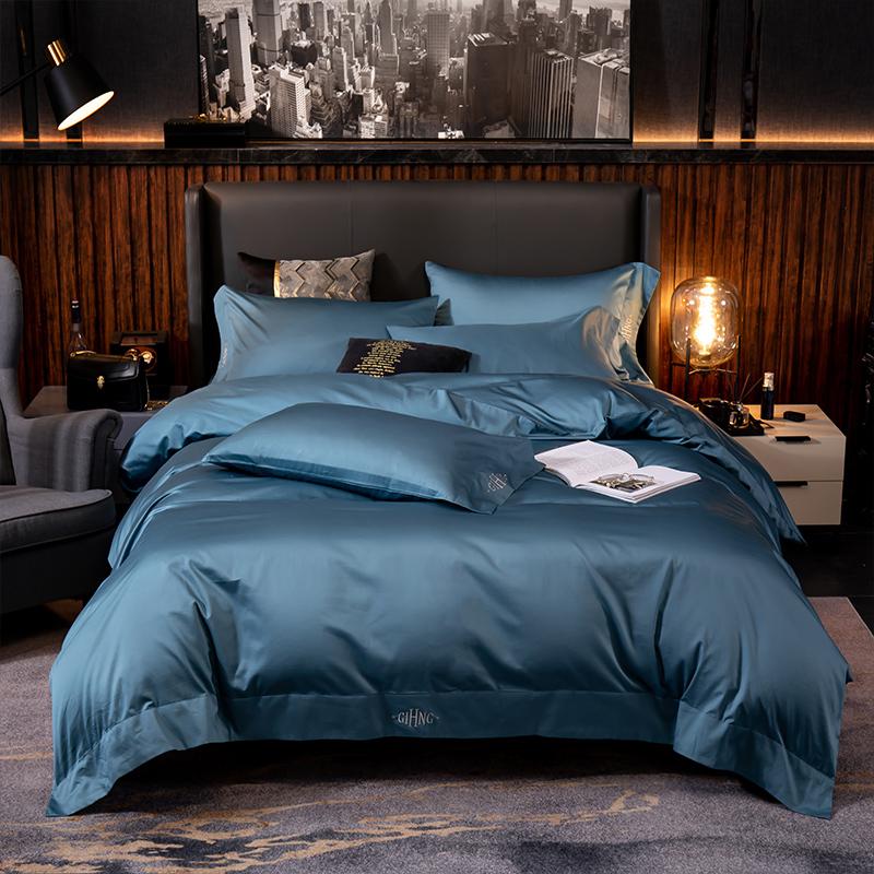 White Grey Hotel Quality Silky Soft Egyptian Cotton Bedding set Queen King Size 4/6Pcs(1 Duvet Cover 1Bed Sheet Pillow Shams)