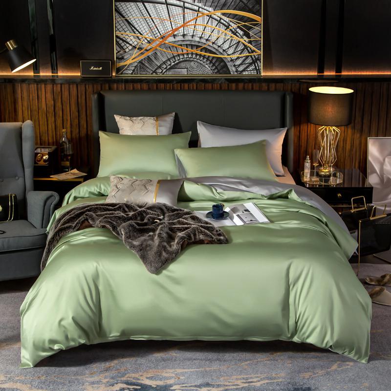 Luxury Egyptian Cotton Bedding Set Family set Twin Queen size Duvet Cover Bed Sheet and 2Pillow Shams Ultra Soft and Easy Care