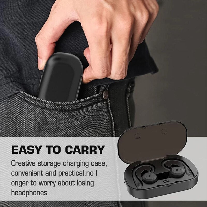 GDLYL 20 Hours Play time Swimming Waterproof Bluetooth Earphone Dual Wear Style Sport Wireless Headset TWS Ipx7 Earbuds Stereo