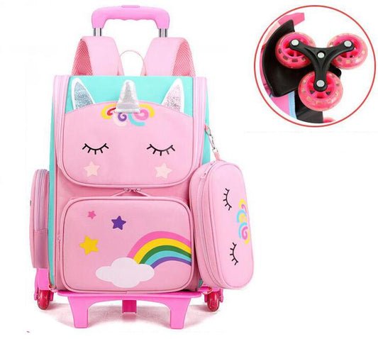 School Wheeled Backpack bag set for girls Trolley Bag with Wheels school Rolling Backpack Bags Kids Rolling Bacpack Trolley Bag