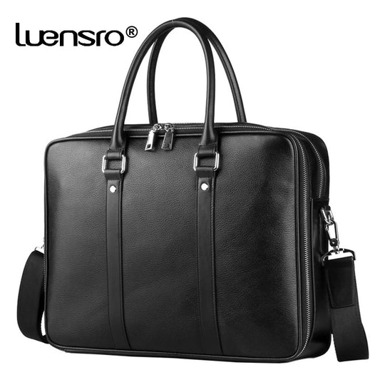 Laptop Bag 15.6 inch, Briefcase Men, Cow Leather Handbag, Large Male Tote Bags, Shoulder Bag, Crossbody Bag Men, Businessmen Bag www.chishtismart.com
