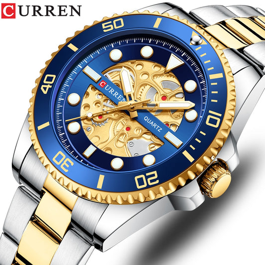 CURREN Top Brand Luxury Men's Quartz Watches Exquisite Stainless Steel Fashion Classic Watches For Men Relogio Masculino