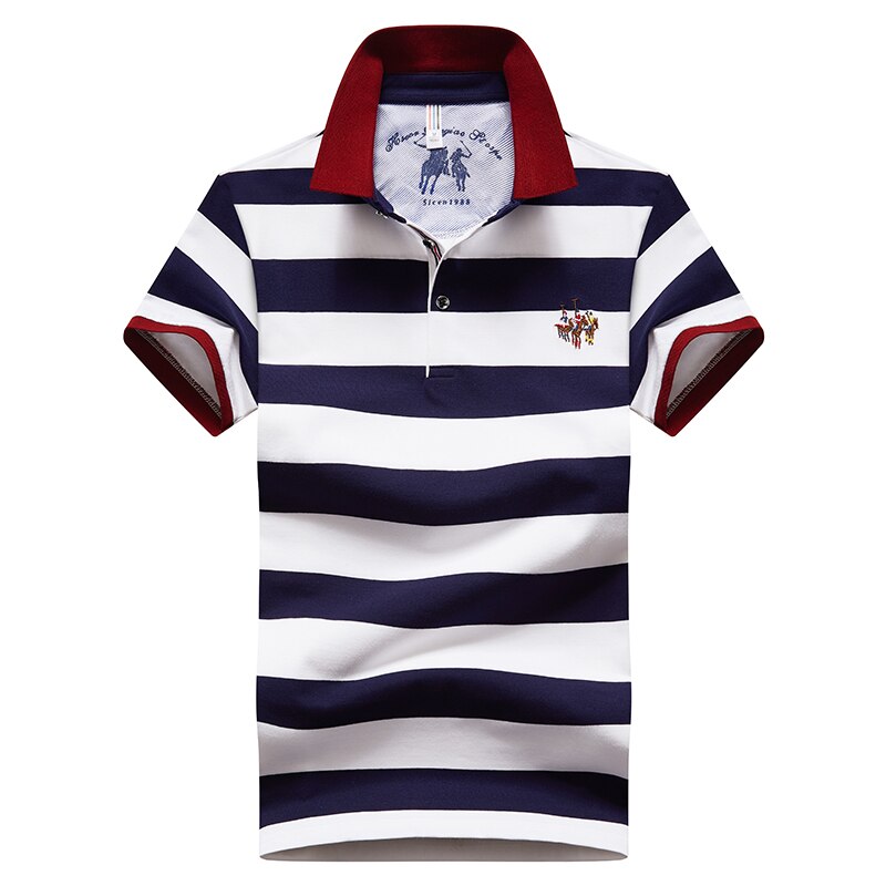 High Quality Striped 3D Embroidery Polo Shirt Casual Polo Shirts men's Short sleeve polo shirt 2020 New Arrival polosshirt