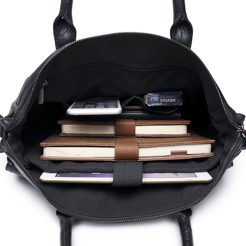 Fashion Korean Brand Designer Men's Bag Handbag Leather British Shoulder Bag Male Business Laptop Bags