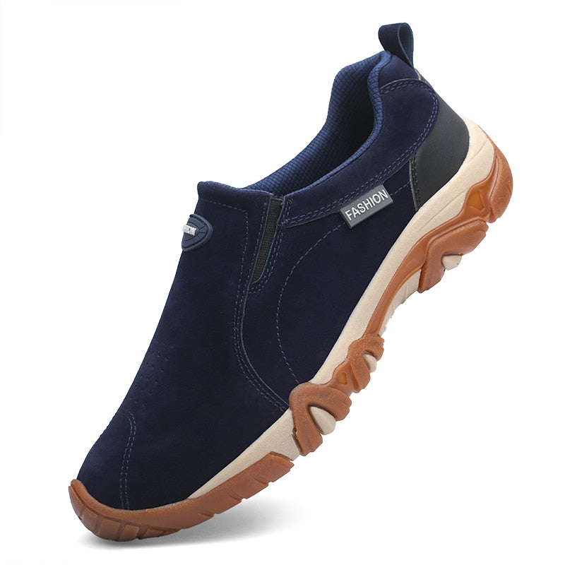 2021 High Quality Brand Men Shoes Leather Loafers Shoes Breathable Spring Autumn Casual Shoes Outdoor Non Slip Men Sneakers