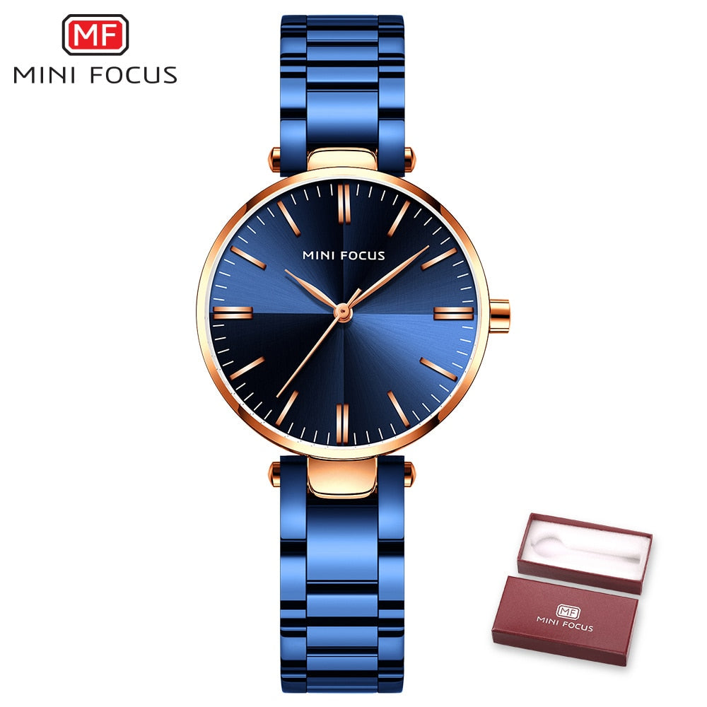 MINIFOUCS Women Watches Simple Ladies Steel Watch Ladys Purple Quartz Waterproof Watches Female Luxury Brand Fashion Clock Girl