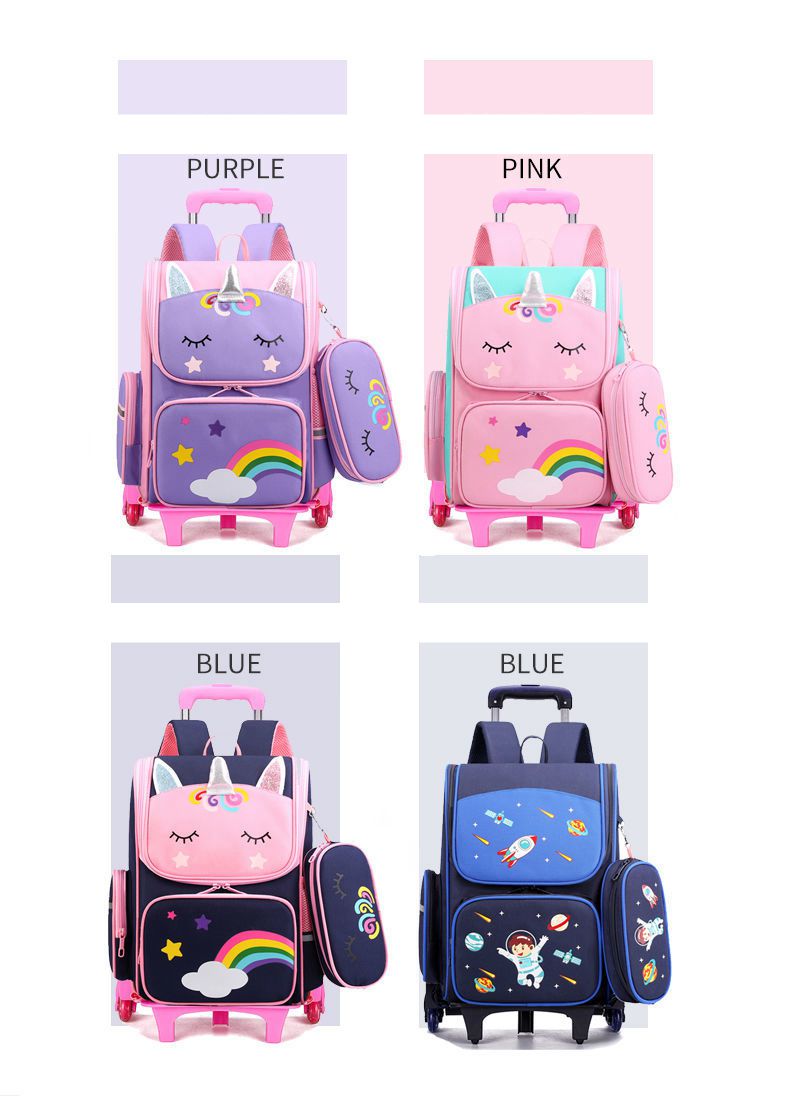 School Wheeled Backpack bag set for girls Trolley Bag with Wheels school Rolling Backpack Bags Kids Rolling Bacpack Trolley Bag