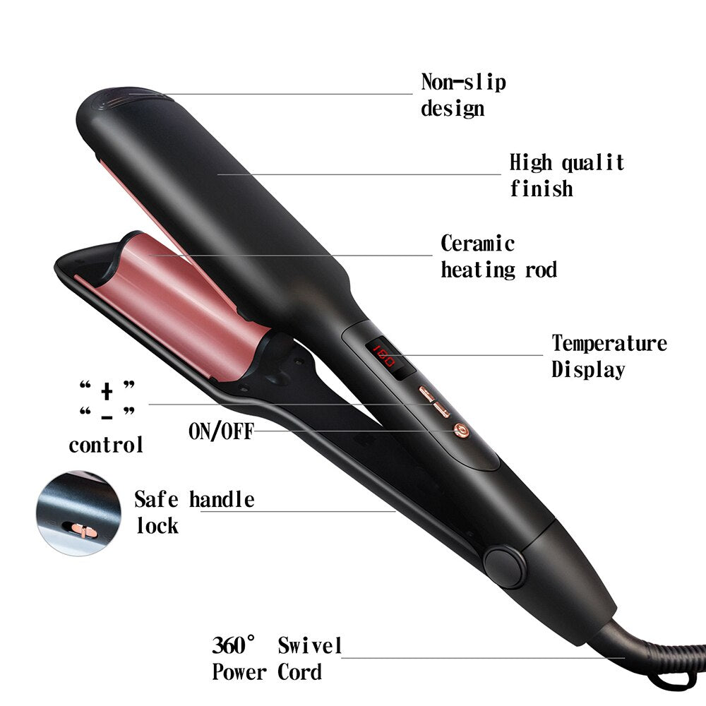 Egg Curls Hair Curling Iron LED Wave Wand Ceramic Professional 110-240V Curler Roller Corrugation Waver Styling Tools