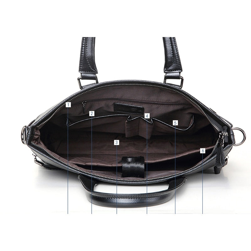 Men Briefcase Genuine Leather Laptop Bag Men's Messenger Fashion Business Male Handbags Shoulder Bags Men Briefcase Tote Bag