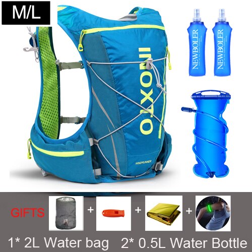 8L Running Hydration Vest Backpack Men Women Outdoor Sport Bags Trail Marathon Jogging Hiking Backpack option Water Bag Flask