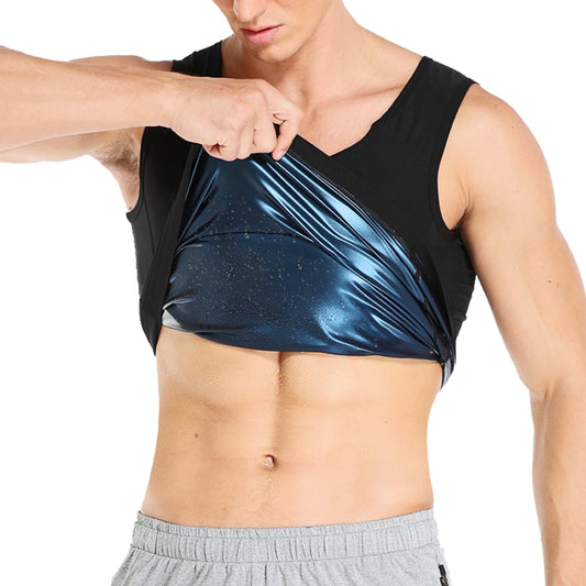 Men Polymer Sweat Sauna Shaper Vest Body Shaper Waist Trainer Slimming Vest Compression Shapewear Corset Reductor de Abdomen US