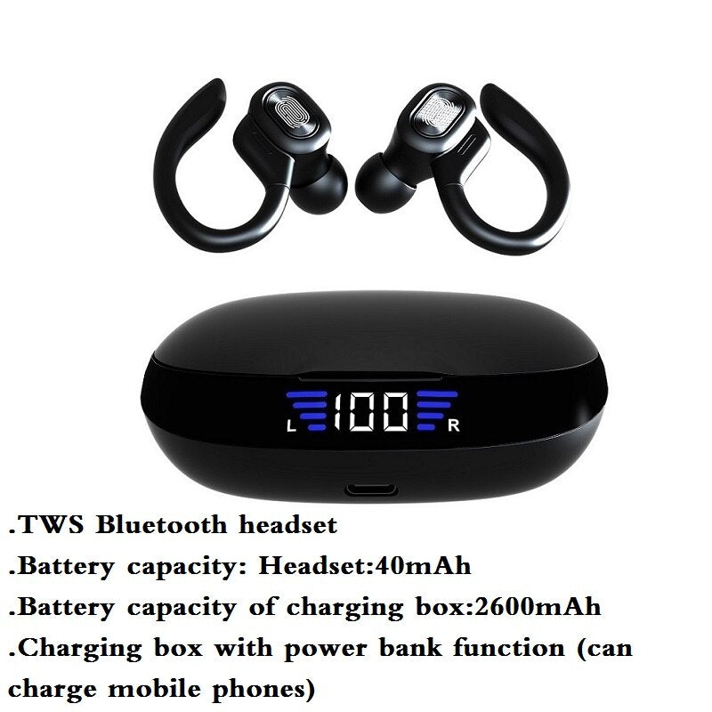 NEW TWS Earphone Wireless Bluetooth Headphones Sport Earbuds Gaming Headsets LED Power Display Music Earphones With Microphone