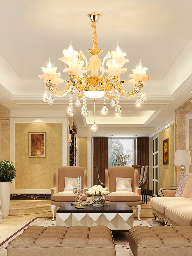 Modern Led Chandelier For Foyer Living room Diningroom Kitchen Lustre 6light-18light Led Ceiling Dolomite Chandelier Lighting