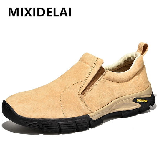 Brand Men's Shoes Genuine Leather Casual Shoes Outdoor Men's Breathable Sneakers Suede Original Men's Moccasins Loafers Sneakers