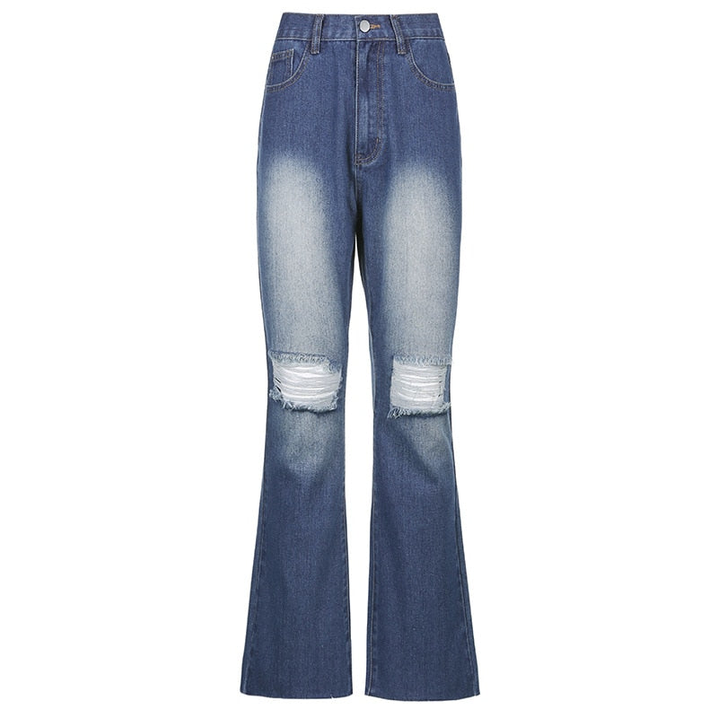 flare Pants Female Women's Jeans clothes Boyfriend Jeans Women Jeans Pants High Waist Mom Ripped Jeans 2021 Stright Trousers