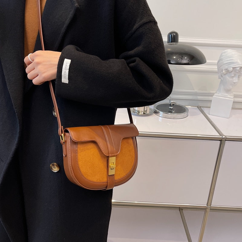 Simple Design Women's Bag Small Pu Leather Crossbody Bags 2021 New Trending Retro Female Handbags Casual Wild Shoulder Bags Sac