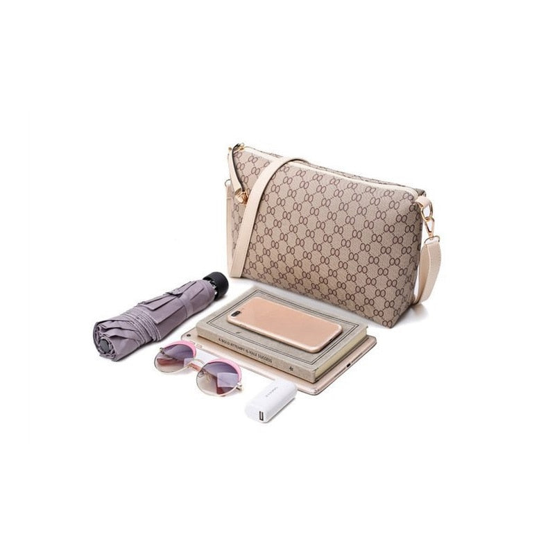 Women Handbag Leather Shoulder Bags Fashion Totes Female Purse Six-Piece Set Designer Brand Large Capacity Casual