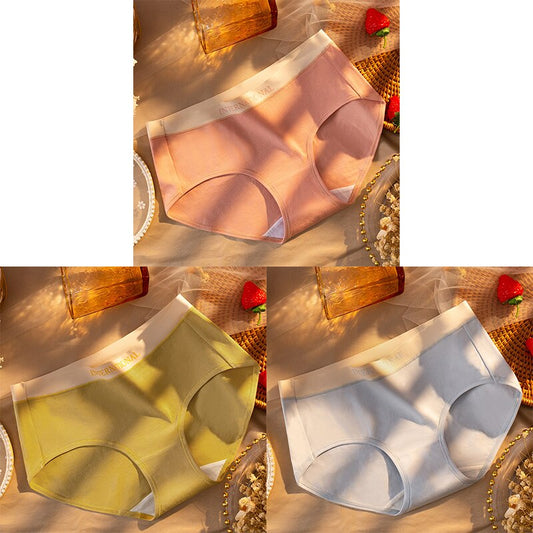 Women Cotton Panties Letter Large Size Briefs Antibacterial Underpants Female Lingerie Intimates Skin- Friendly Underwear